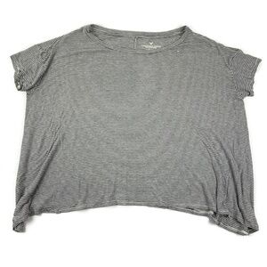 American Eagle Outfitters Womens Blouse Short Sleeve Stripe XS S